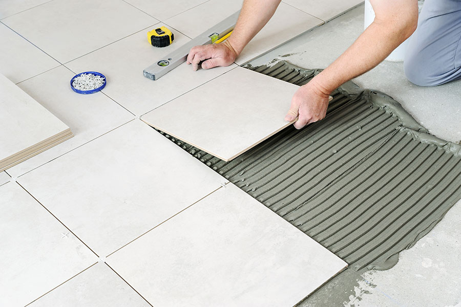 Adhesive For Porcelain Tile, Laying Porcelain Tile On Uneven Floor